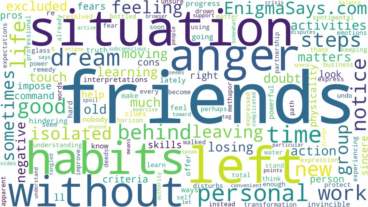 dreaming of being left behind by friends and related dreams with their meanings in a word cloud