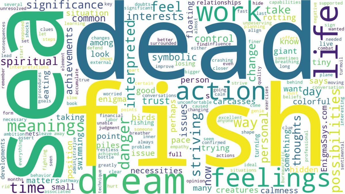 dream about dead fish in the sea and related dreams with their meanings in a word cloud