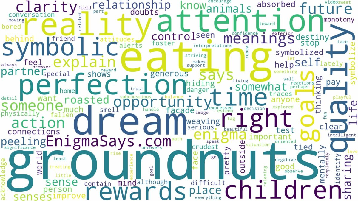 dream of eating groundnuts and related dreams with their meanings in a word cloud