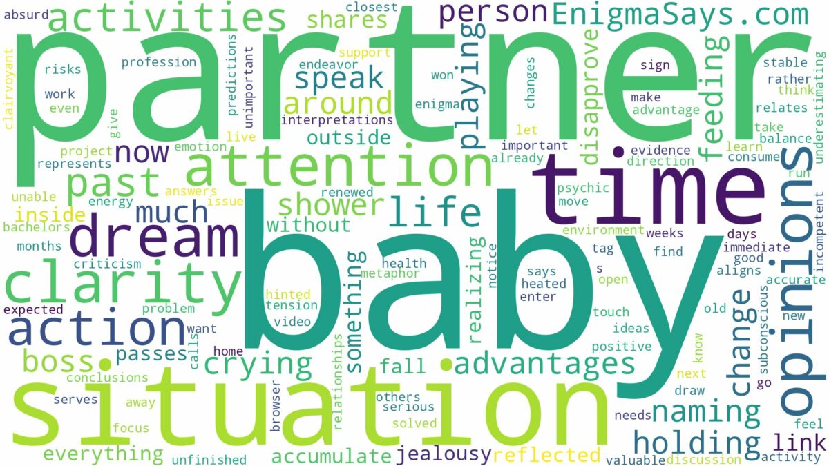 dreaming of having a baby with your partner and related dreams with their meanings in a word cloud