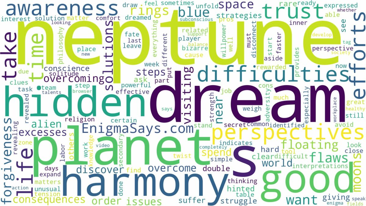 dream about planet neptune and related dreams with their meanings in a word cloud