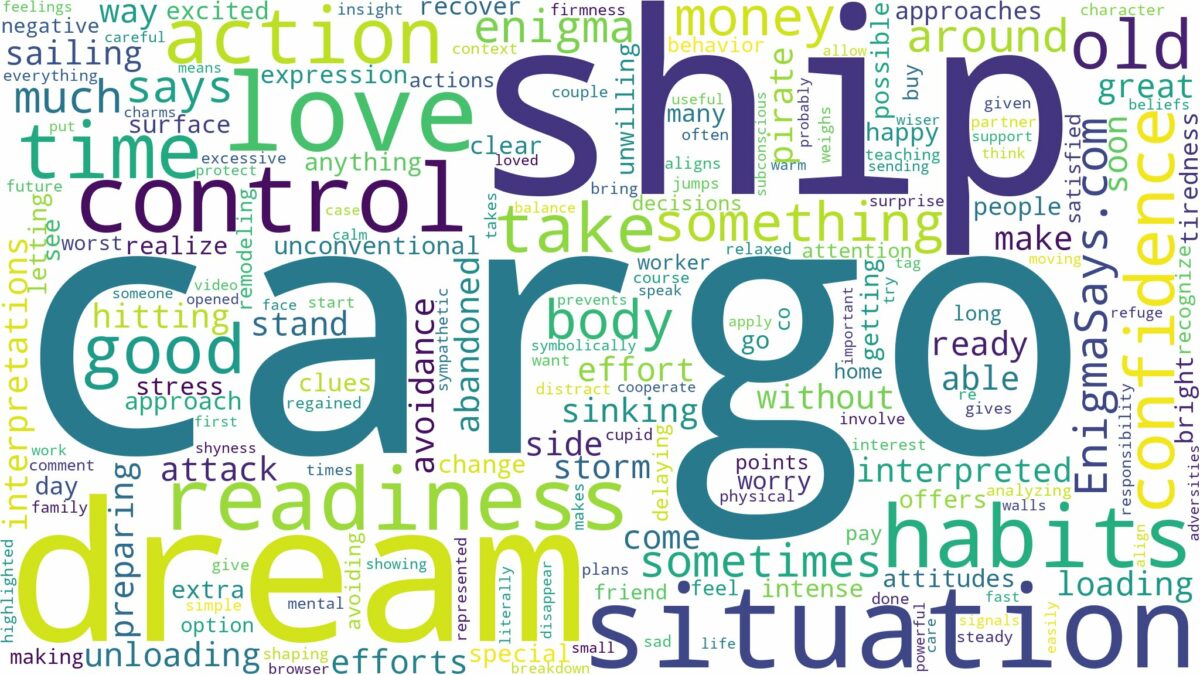 dream about cargo ship and related dreams with their meanings in a word cloud