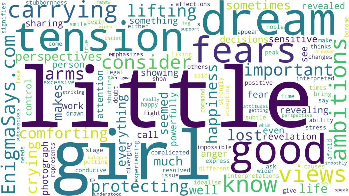 dreaming of carrying a little girl and related dreams with their meanings in a word cloud