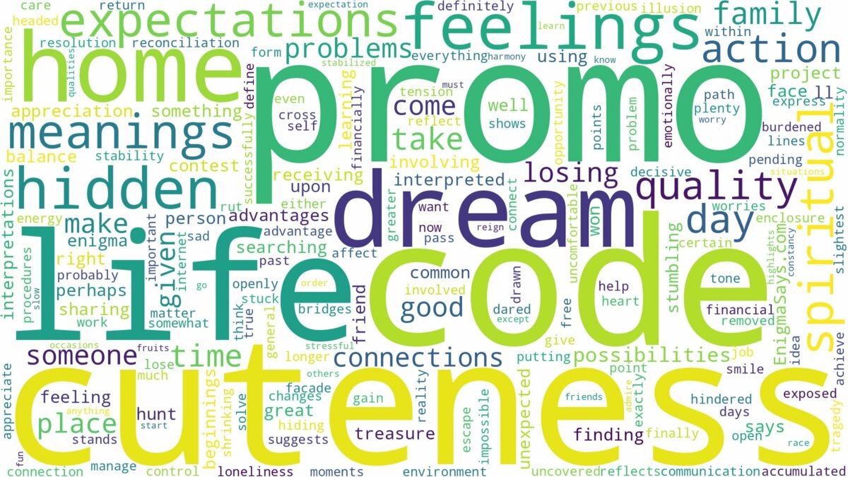 dreams about cuteness promo code and related dreams with their meanings in a word cloud