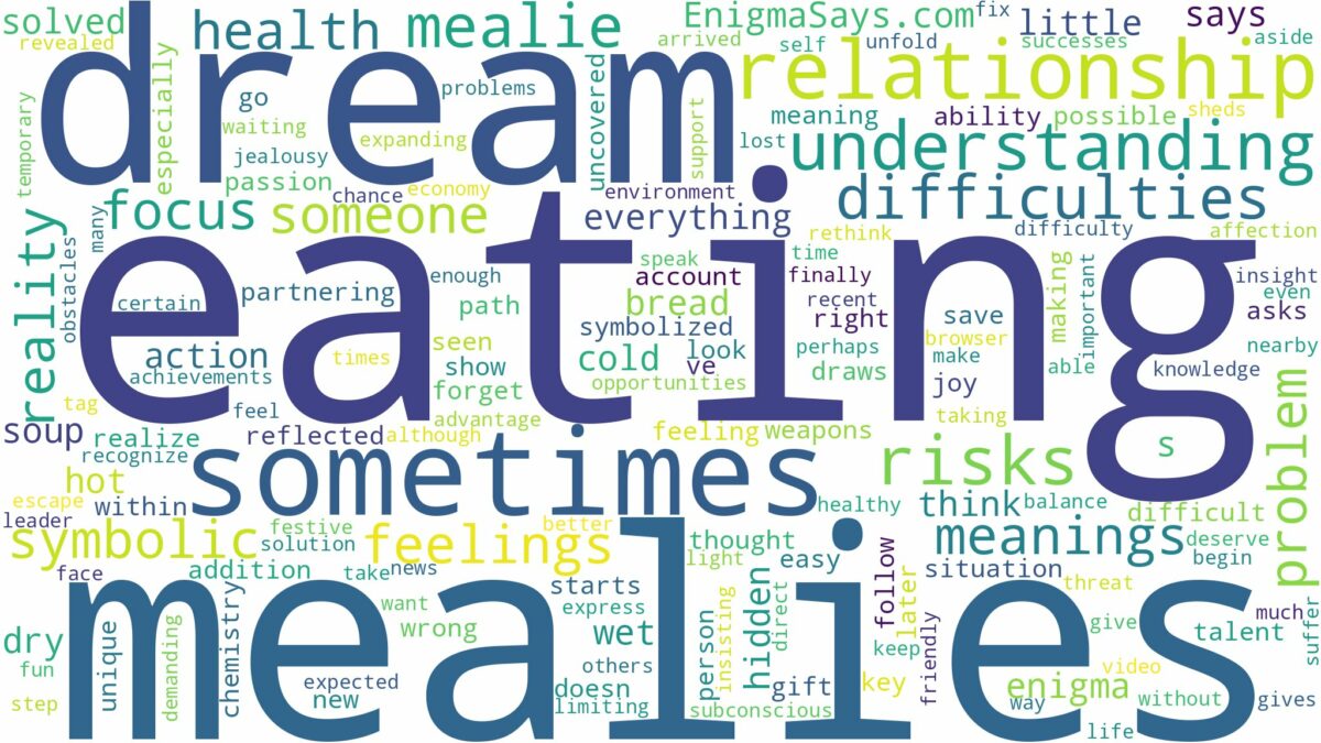 dream of eating mealies and related dreams with their meanings in a word cloud