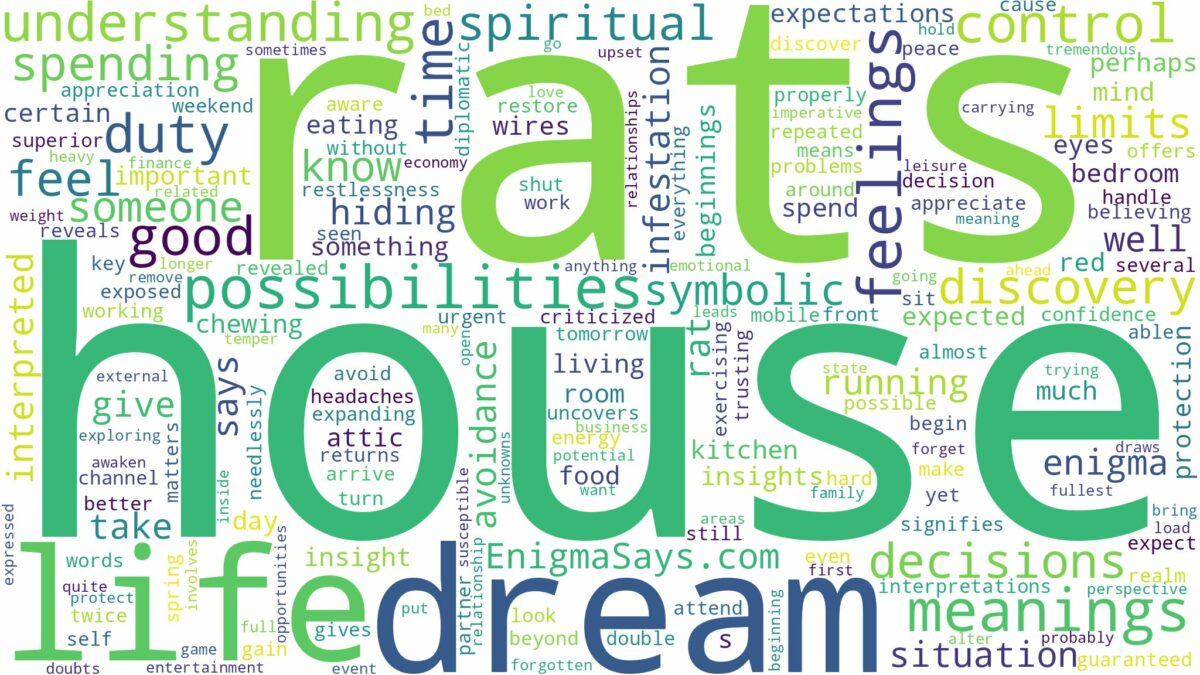 dream about house rats and related dreams with their meanings in a word cloud