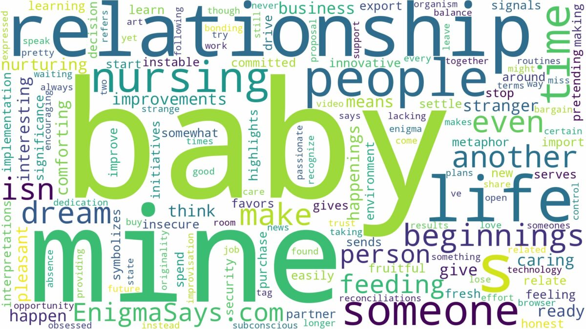 dreaming of nursing a baby that is not mine and related dreams with their meanings in a word cloud