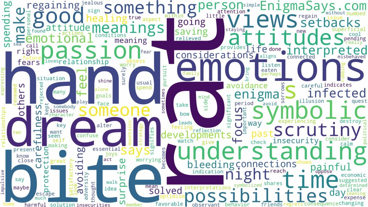 dream about rat bite on hand and related dreams with their meanings in a word cloud