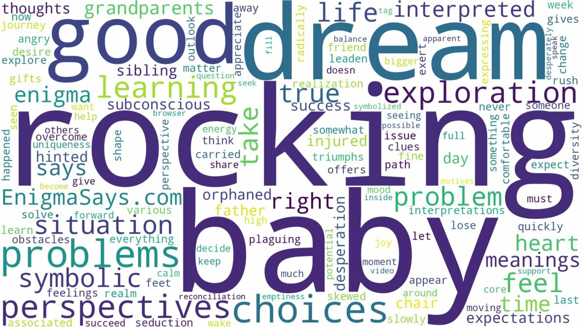 dream of rocking a baby and related dreams with their meanings in a word cloud