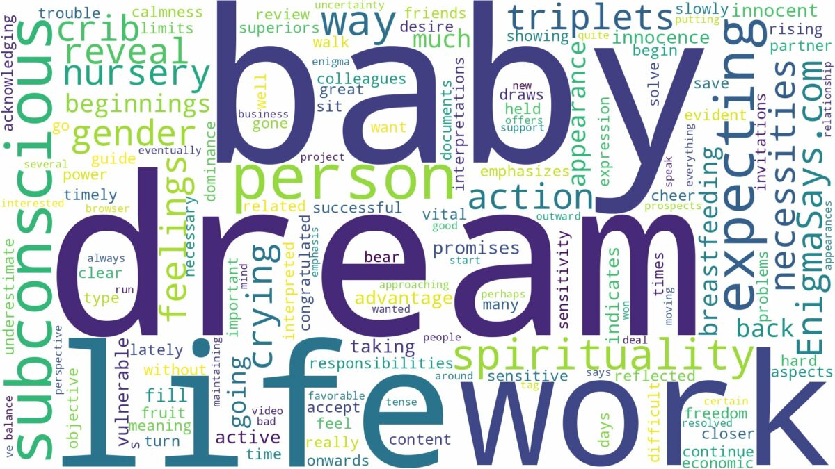 dream of expecting a baby and related dreams with their meanings in a word cloud