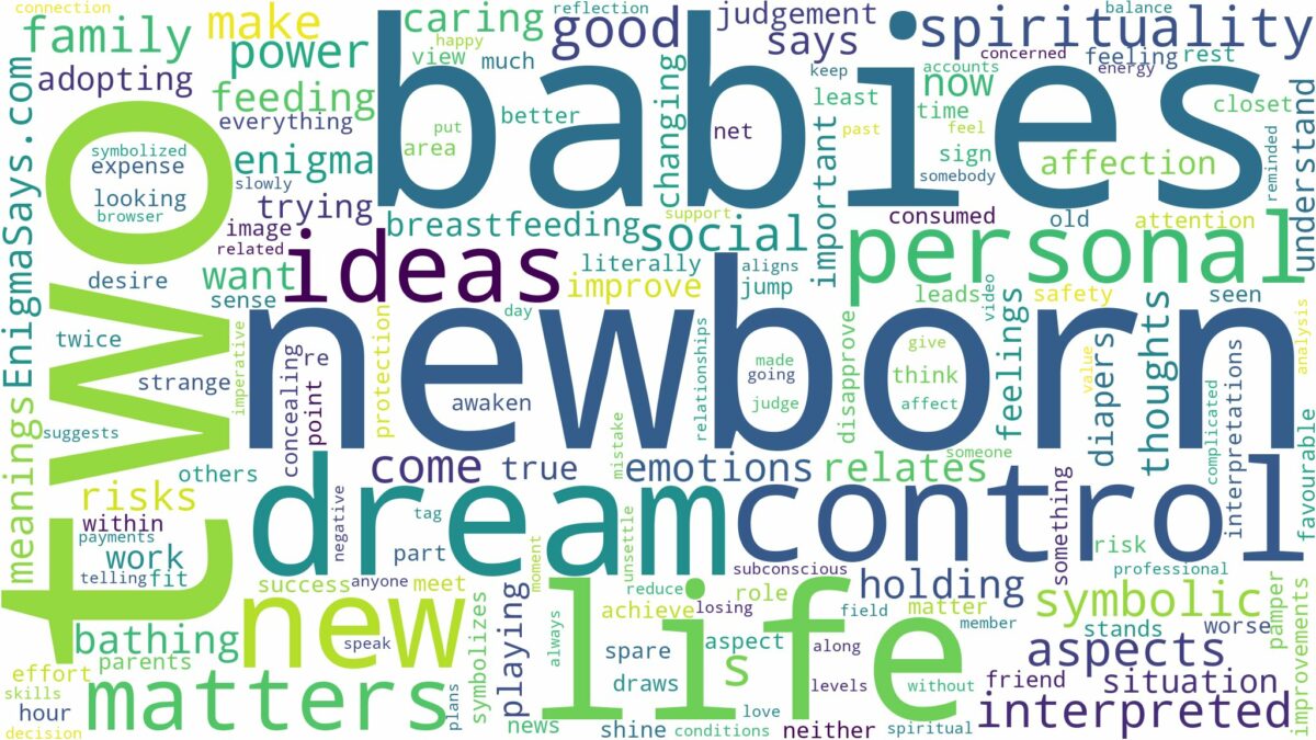 dream about two newborn babies and related dreams with their meanings in a word cloud