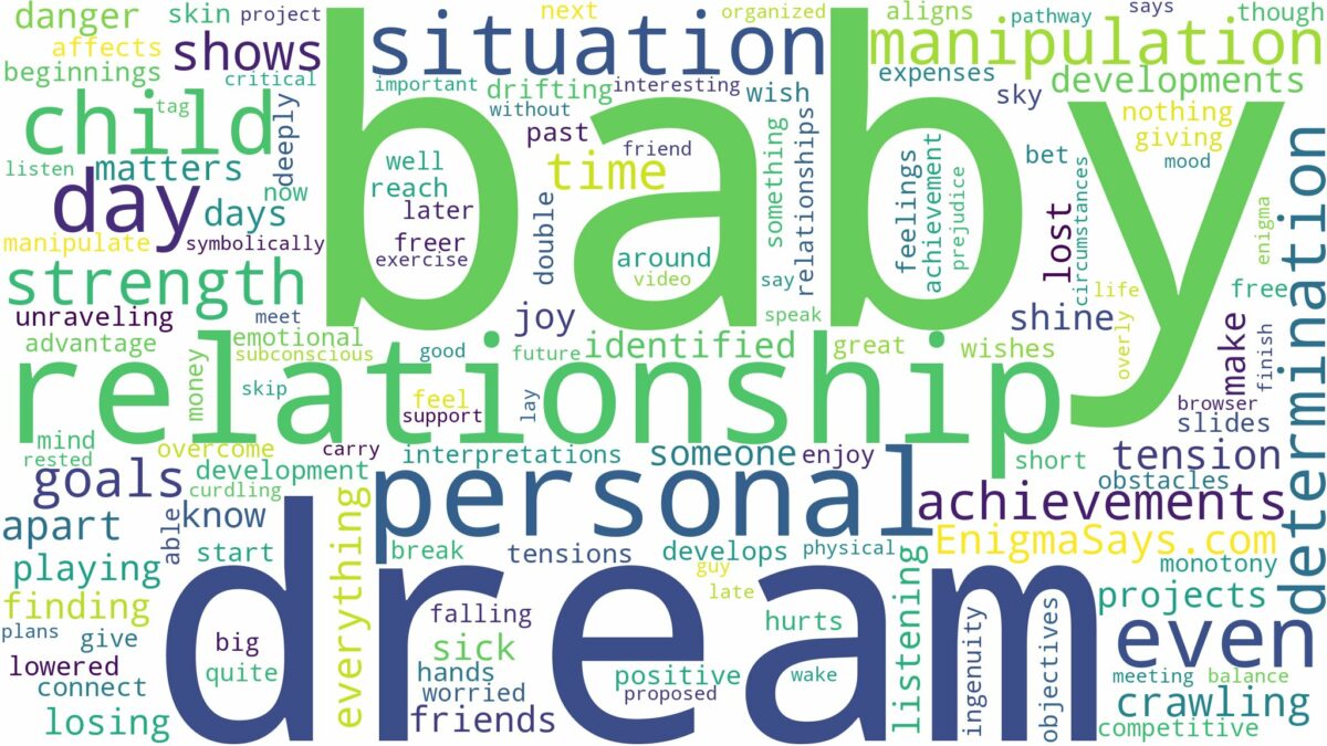 dream about your child as a baby and related dreams with their meanings in a word cloud