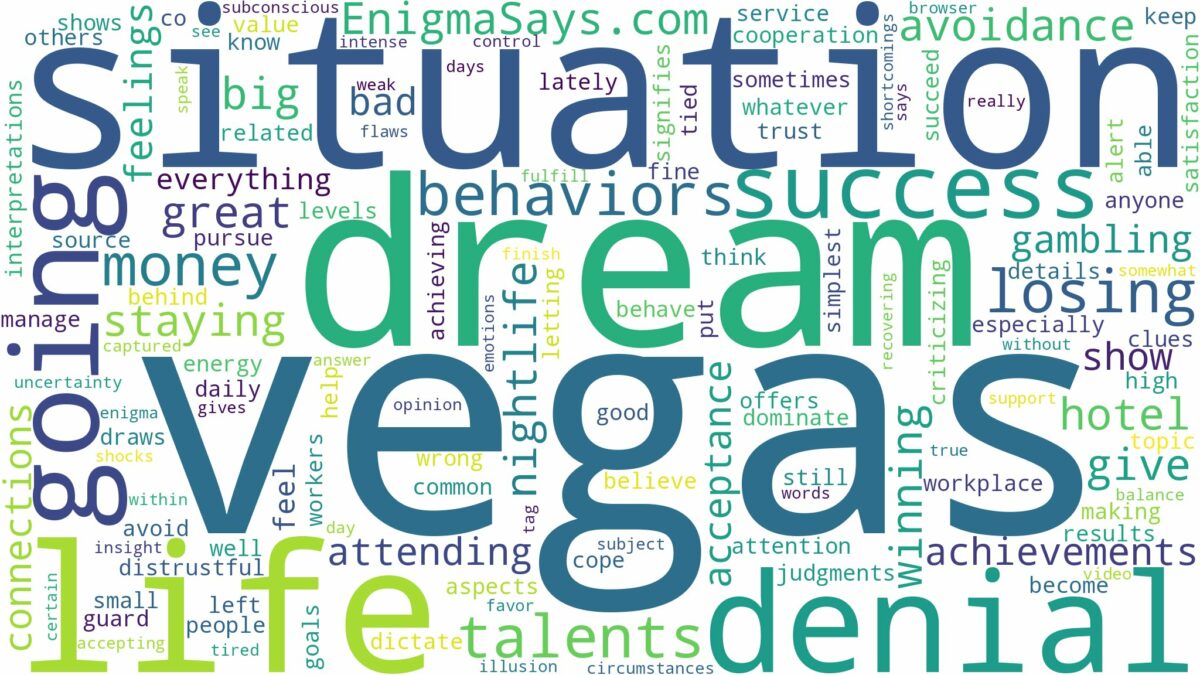 dream of going to vegas and related dreams with their meanings in a word cloud