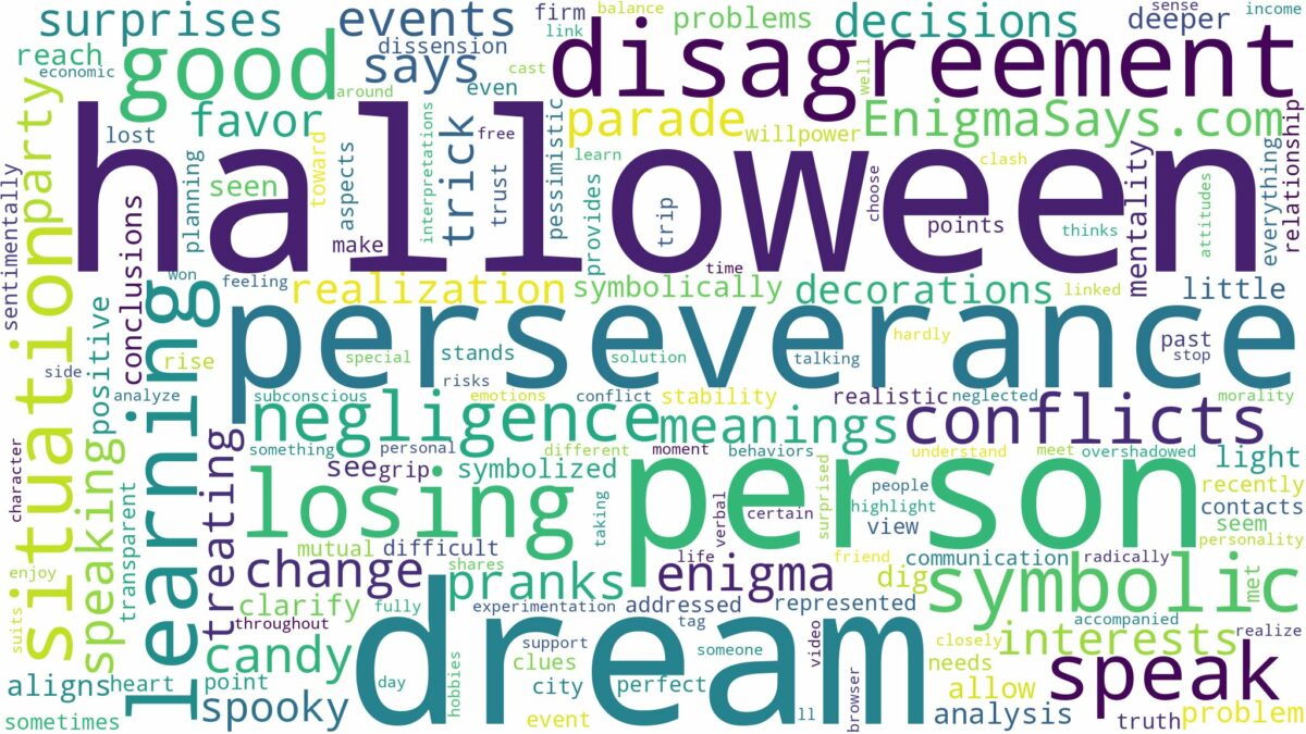 dream about halloween and related dreams with their meanings in a word cloud