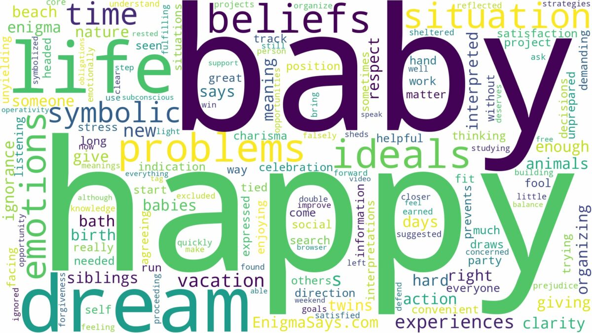 dream about happy baby and related dreams with their meanings in a word cloud