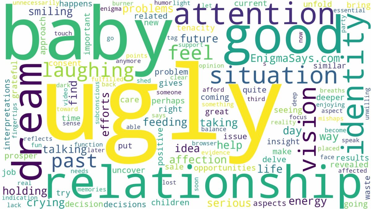 dreaming of having ugly baby and related dreams with their meanings in a word cloud