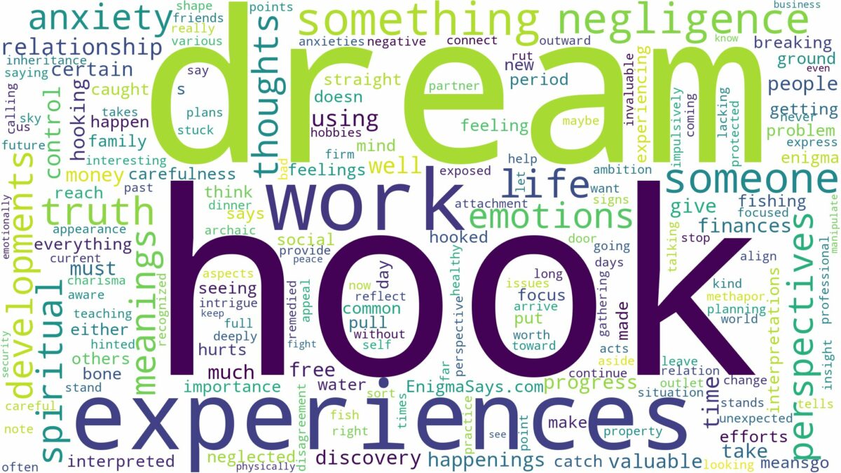 dream about hook and related dreams with their meanings in a word cloud