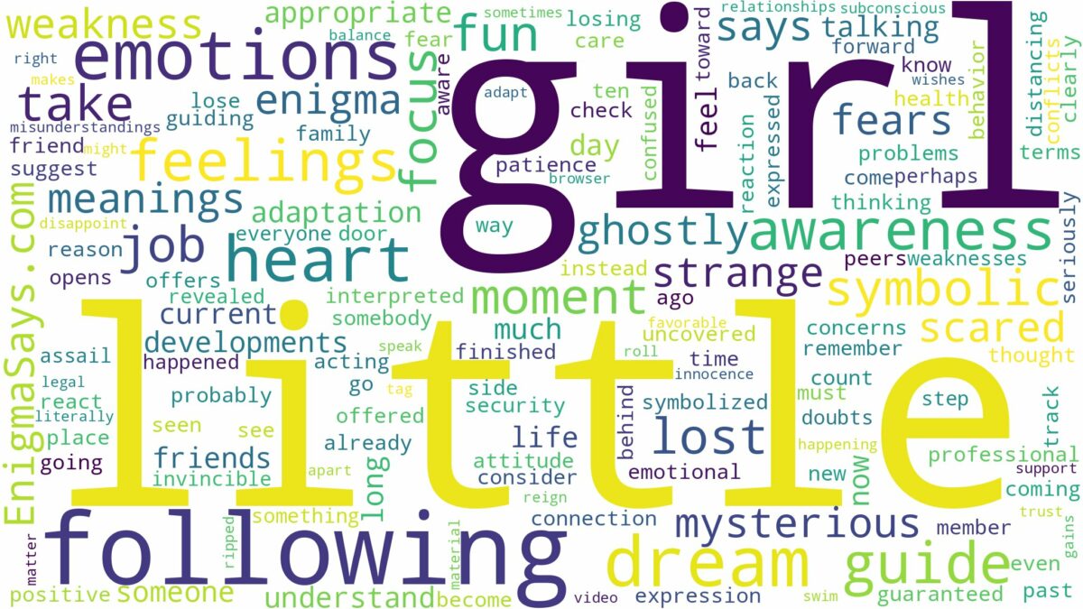 dreaming about little girl following you and related dreams with their meanings in a word cloud