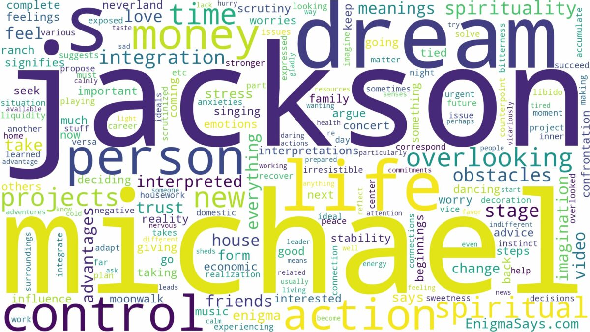 dream about michael jackson and related dreams with their meanings in a word cloud