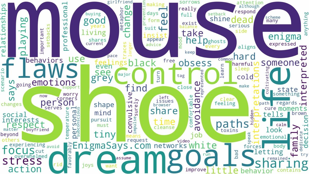 dream about mouse in shoe and related dreams with their meanings in a word cloud