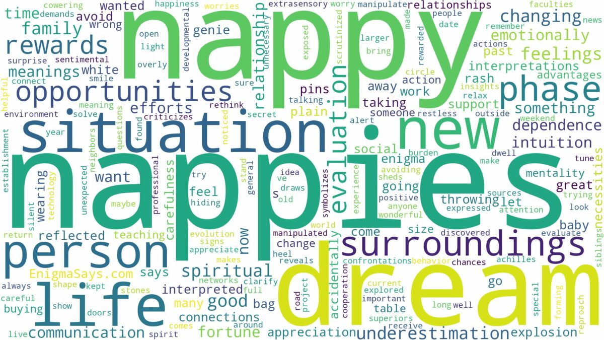 dreams about nappies and related dreams with their meanings in a word cloud