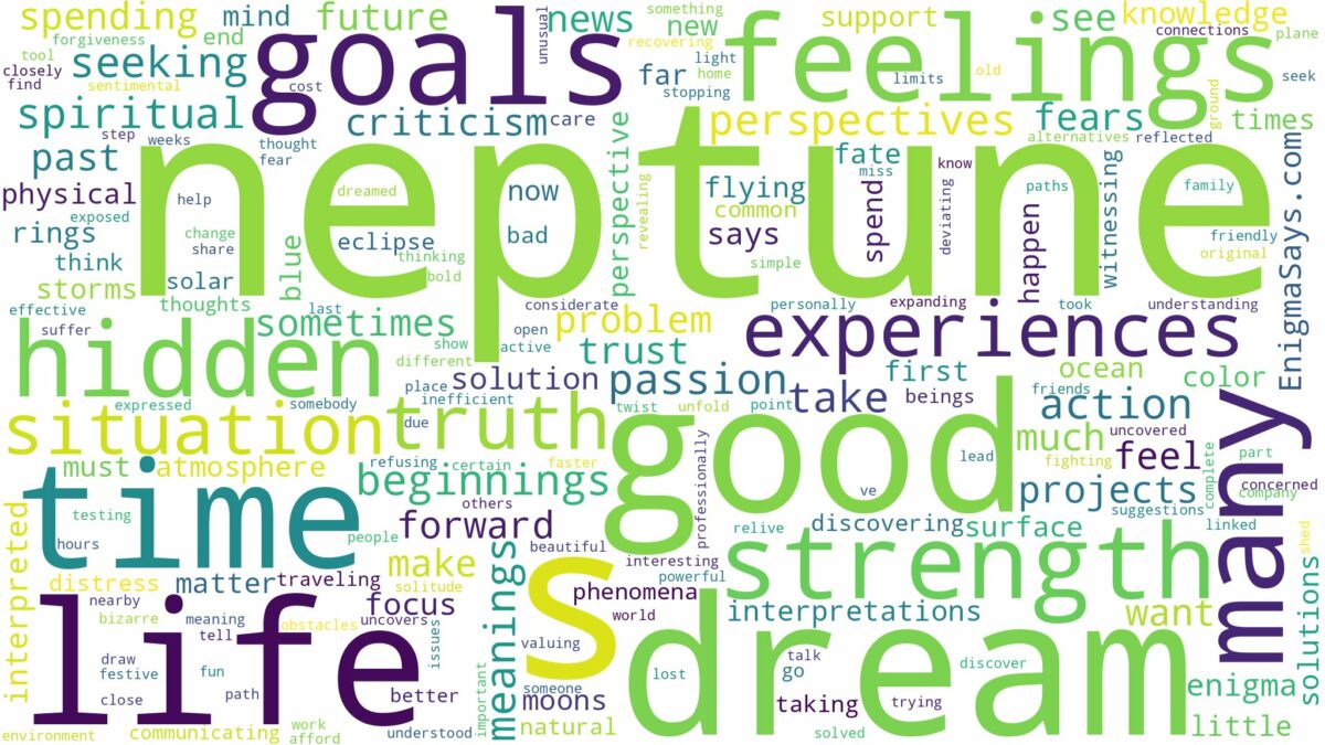 dream about neptune and related dreams with their meanings in a word cloud