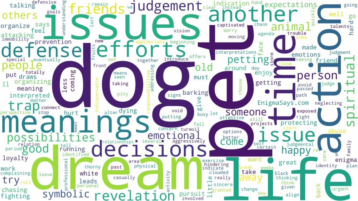 dream about pet dog and related dreams with their meanings in a word cloud