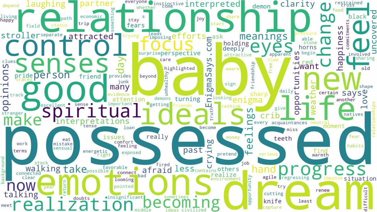 dream about possessed baby and related dreams with their meanings in a word cloud