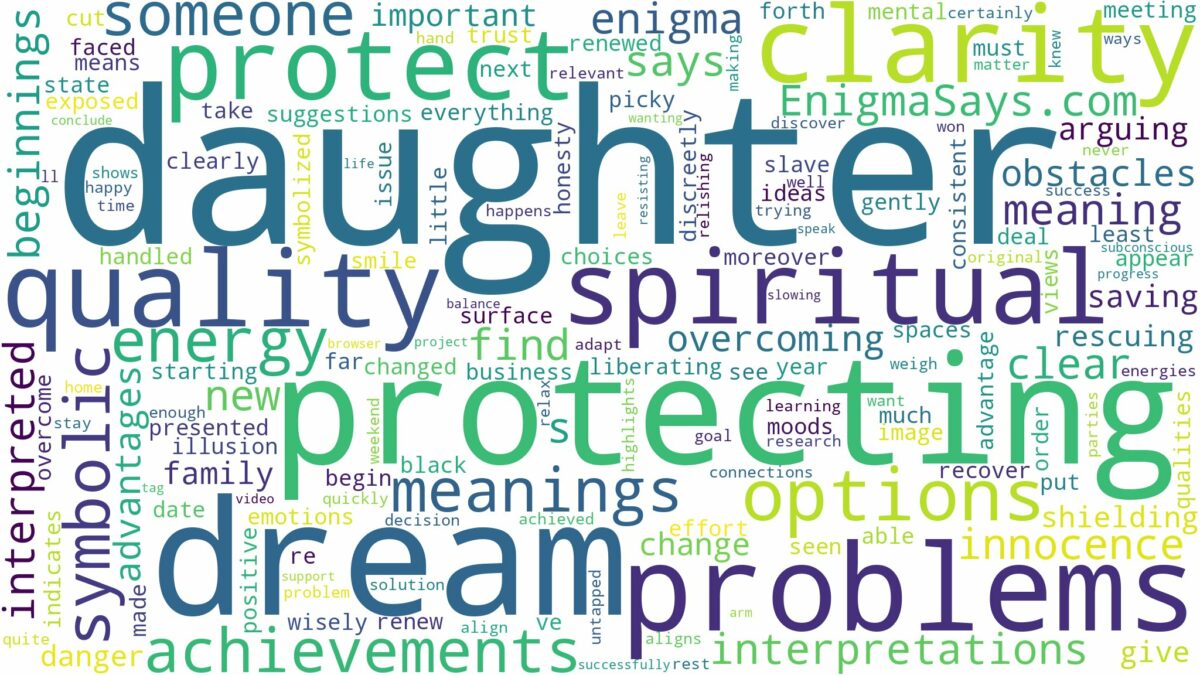 dream of protecting your daughter and related dreams with their meanings in a word cloud