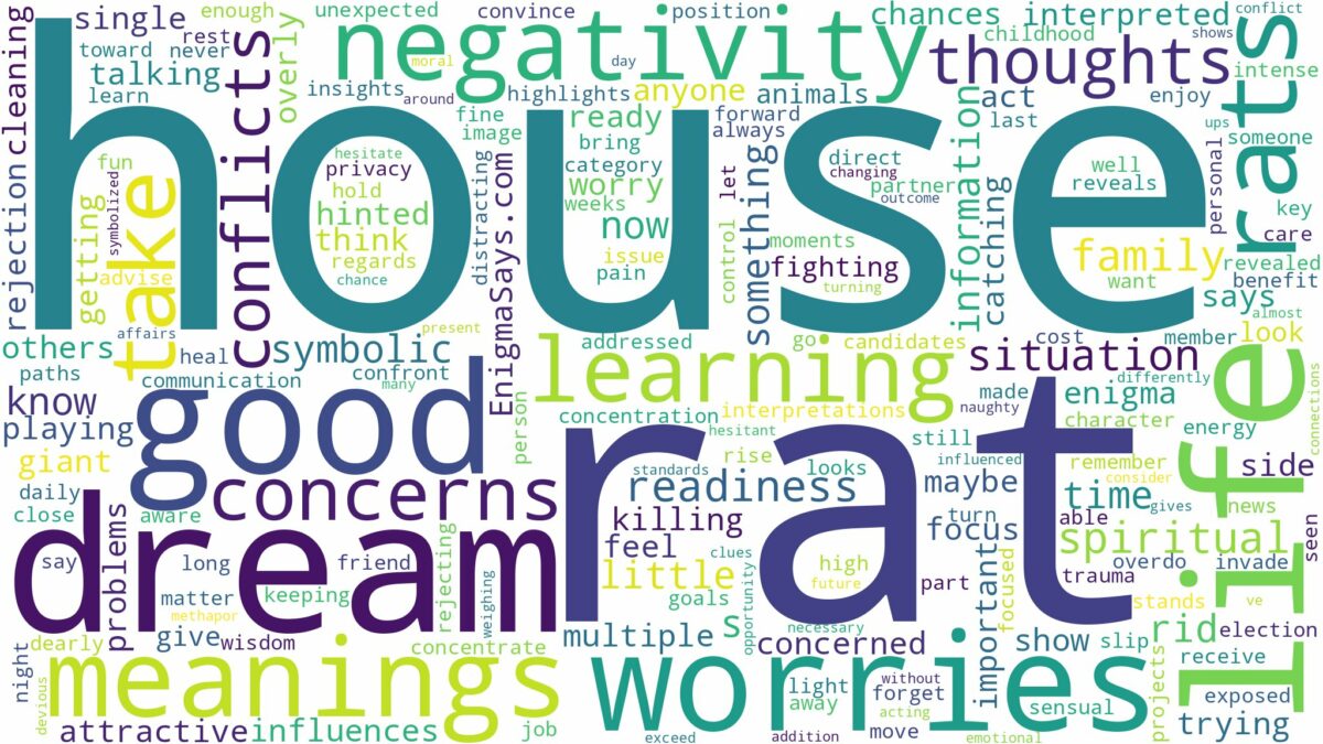 dream about rat in house and related dreams with their meanings in a word cloud