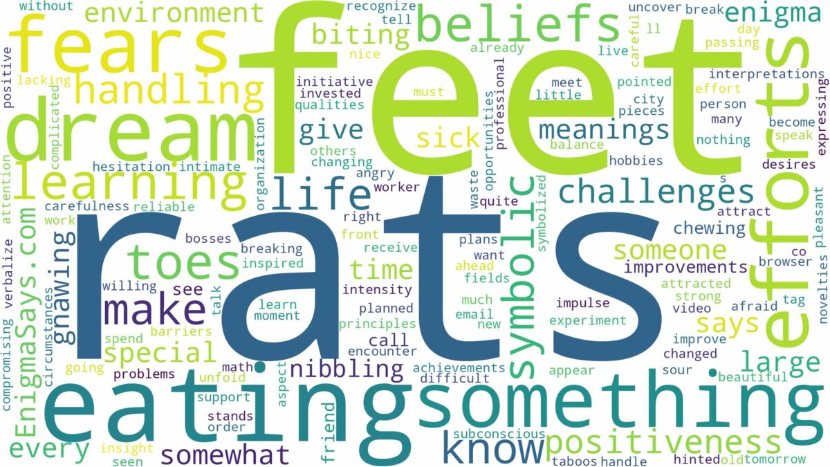 dreams about rats eating your feet and related dreams with their meanings in a word cloud