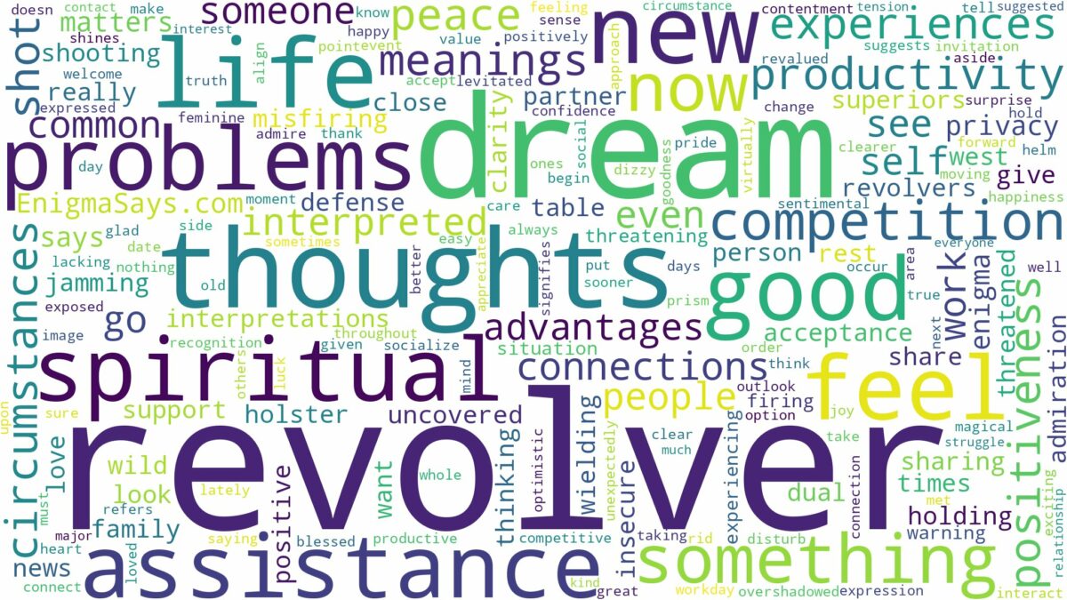 dream about revolver and related dreams with their meanings in a word cloud