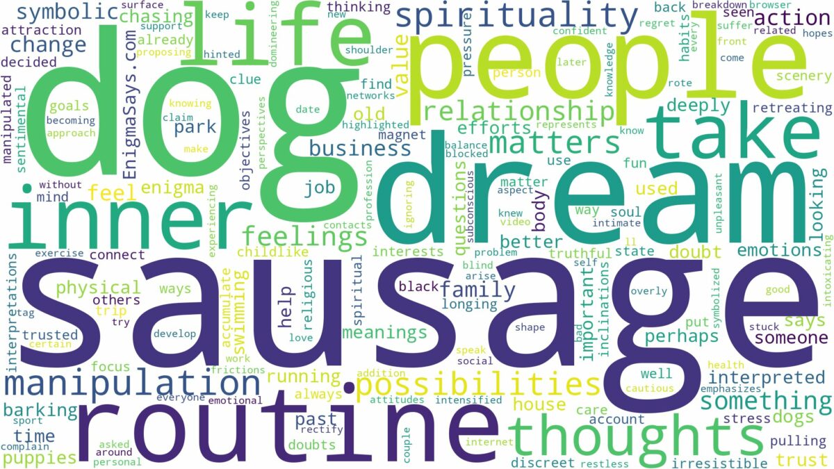 dream about sausage dog and related dreams with their meanings in a word cloud