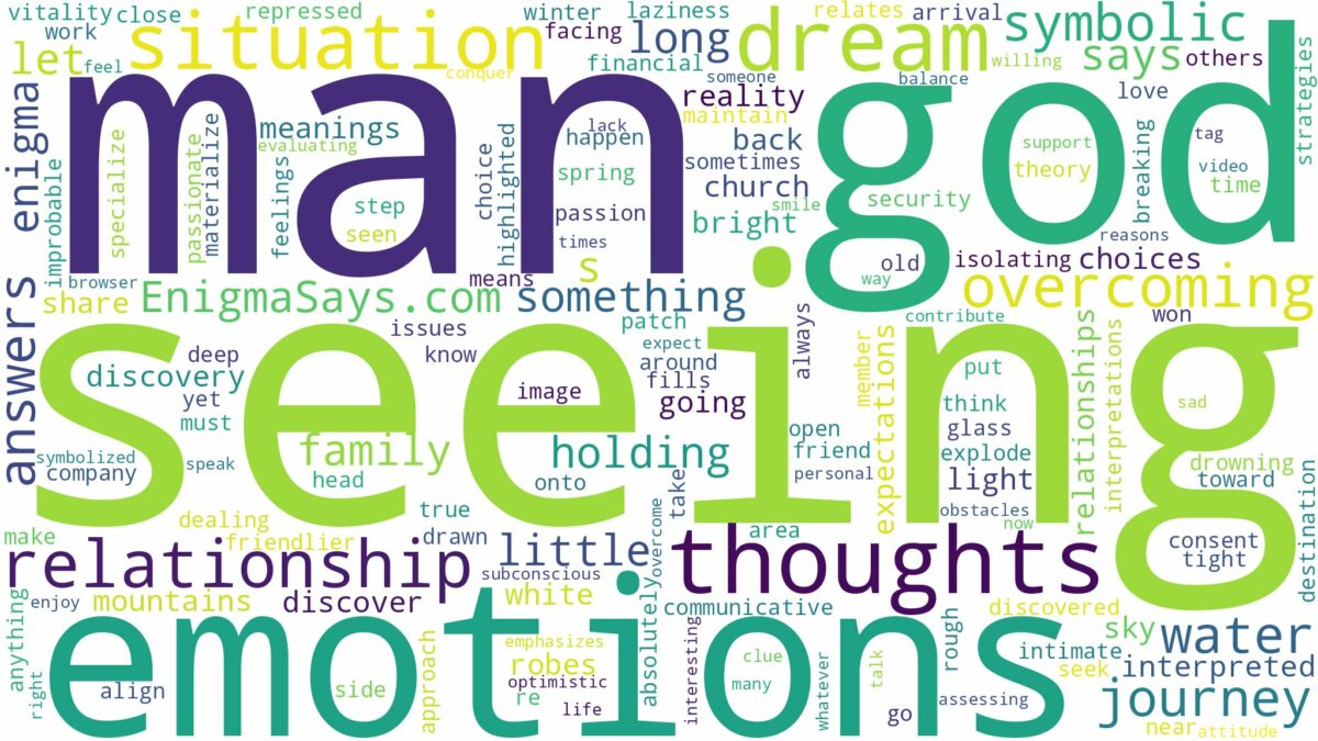 dreaming of seeing a man of god and related dreams with their meanings in a word cloud