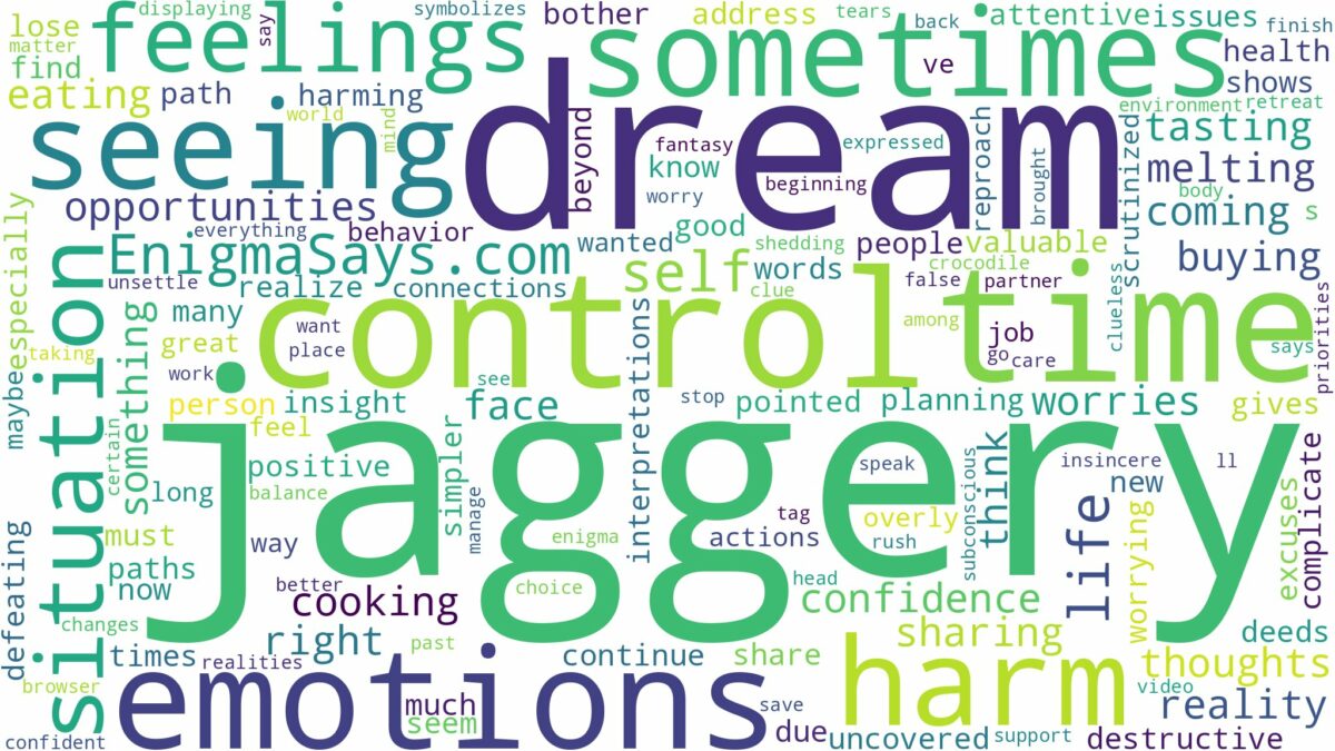 dream of seeing jaggery and related dreams with their meanings in a word cloud