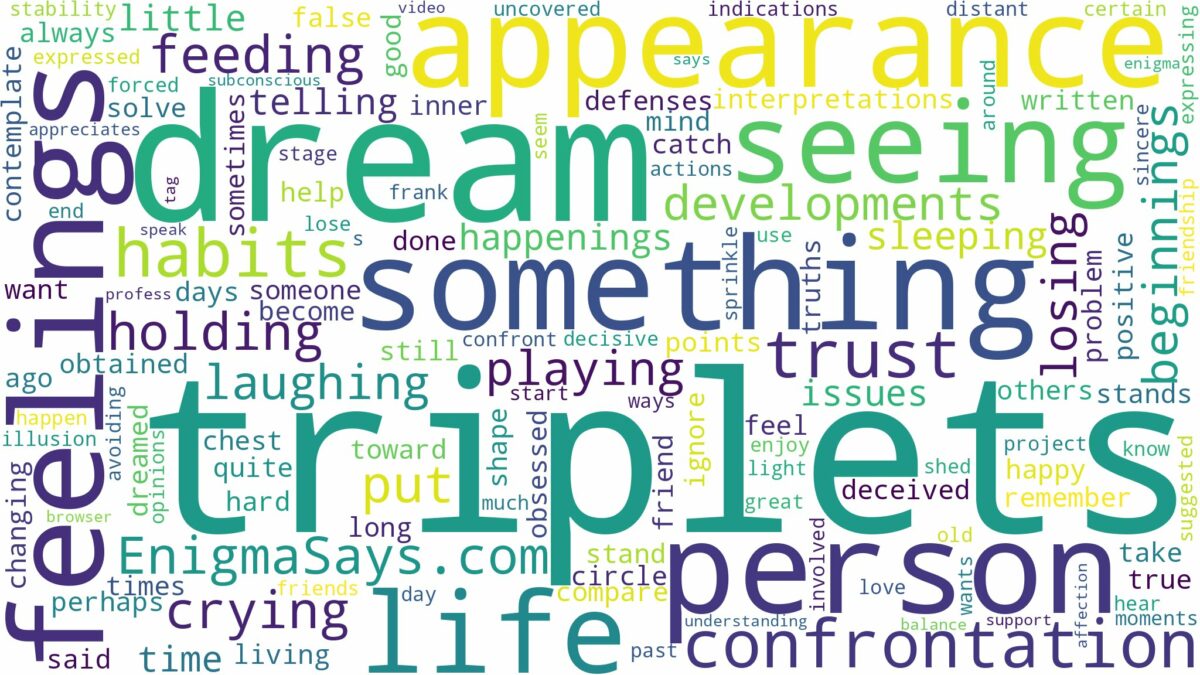 dream of seeing triplets and related dreams with their meanings in a word cloud