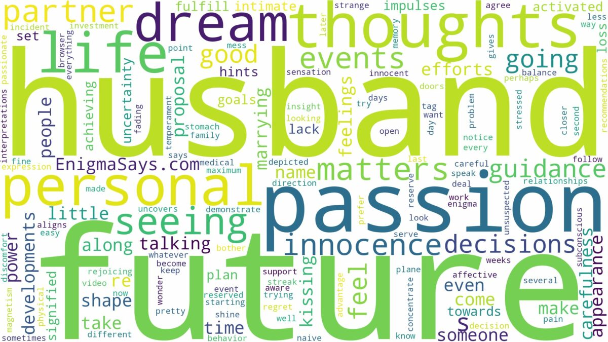 dreaming of seeing your future husband and related dreams with their meanings in a word cloud