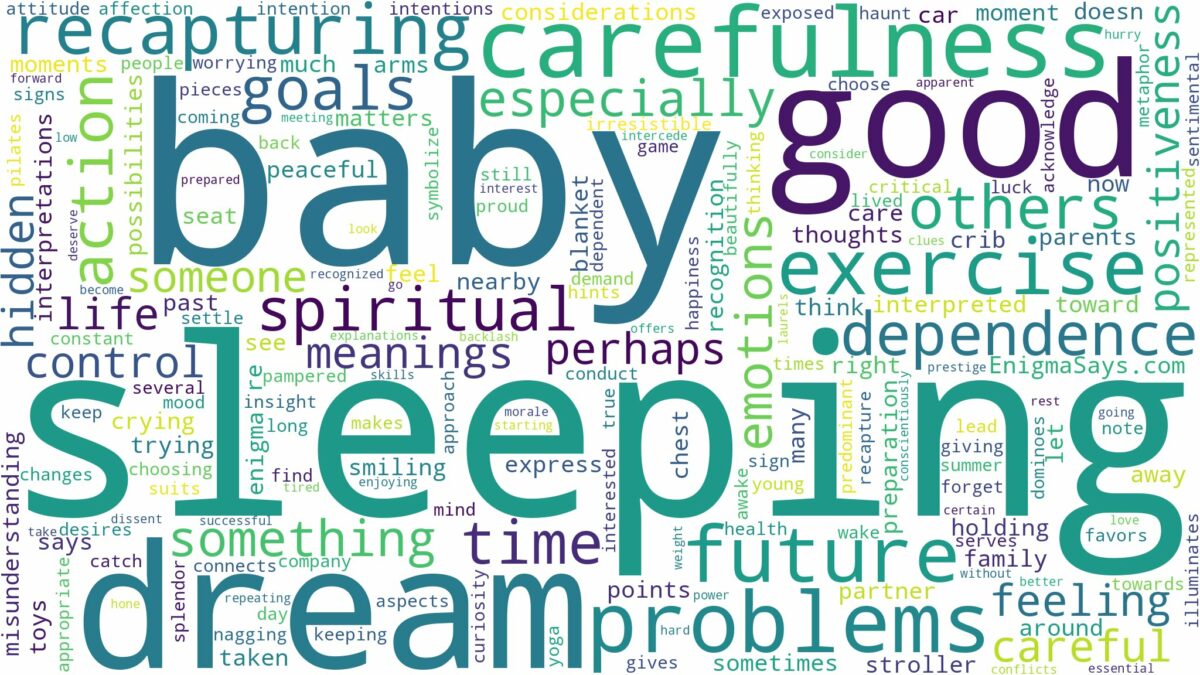 dream of sleeping baby and related dreams with their meanings in a word cloud