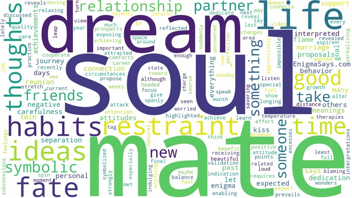 dream about soul mate and related dreams with their meanings in a word cloud