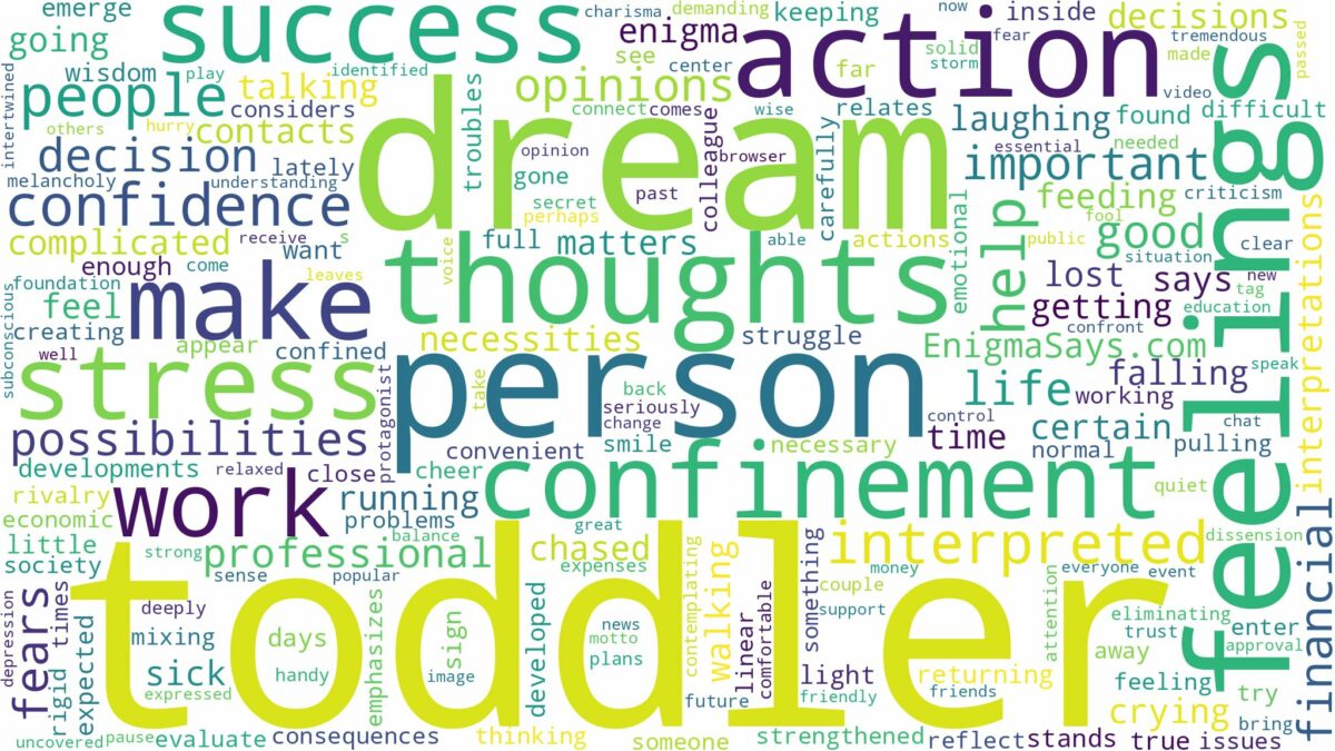 dream about toddler and related dreams with their meanings in a word cloud