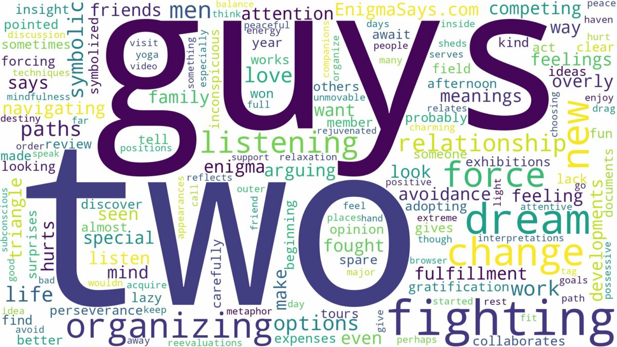 dreaming about two guys fighting over you and related dreams with their meanings in a word cloud