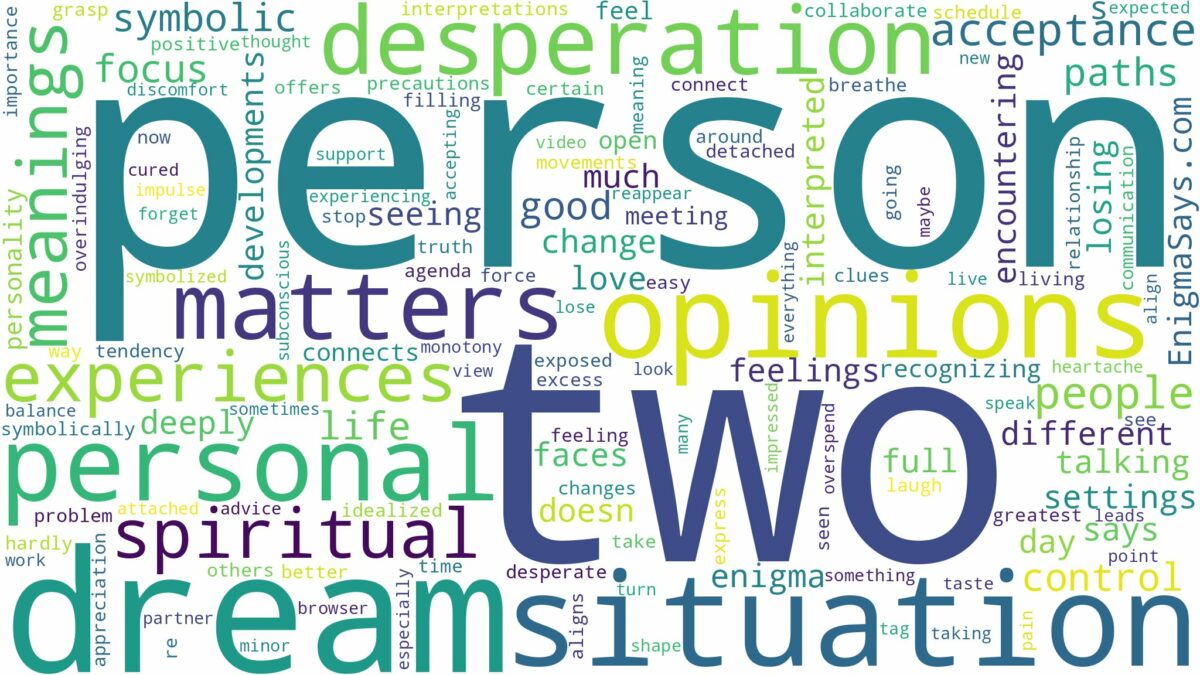 dream about two of the same person and related dreams with their meanings in a word cloud