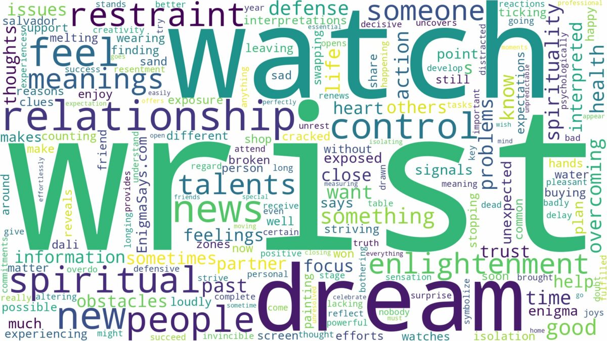 dream about wrist watch and related dreams with their meanings in a word cloud