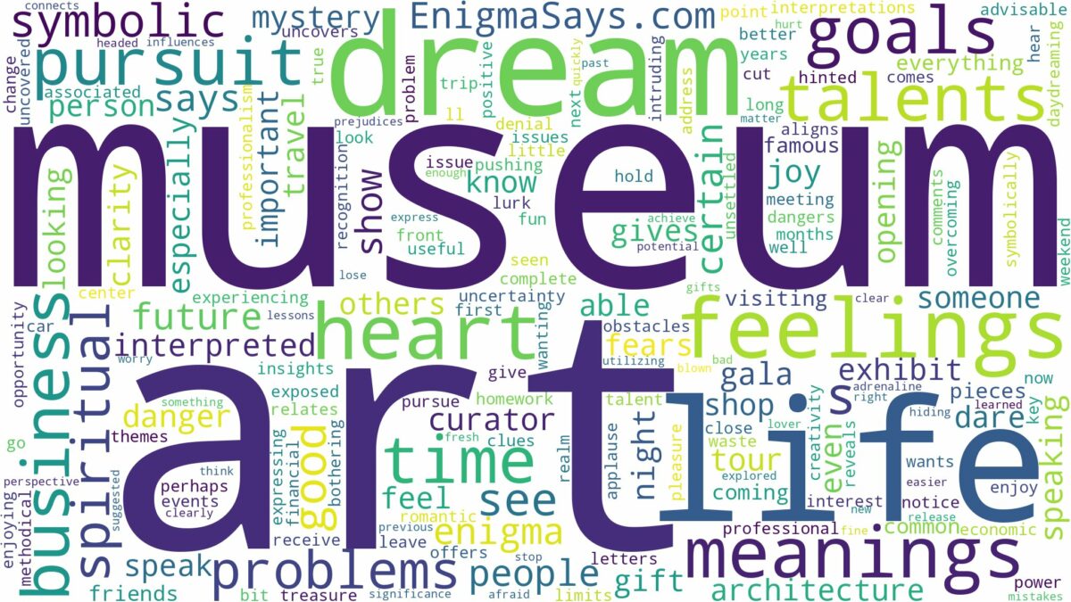 dream about art museum and related dreams with their meanings in a word cloud